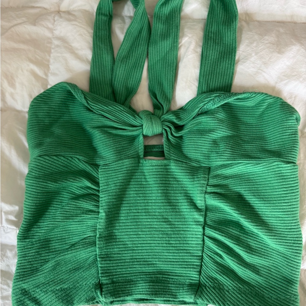Urban Outfitters Emerald Ribbed Top
